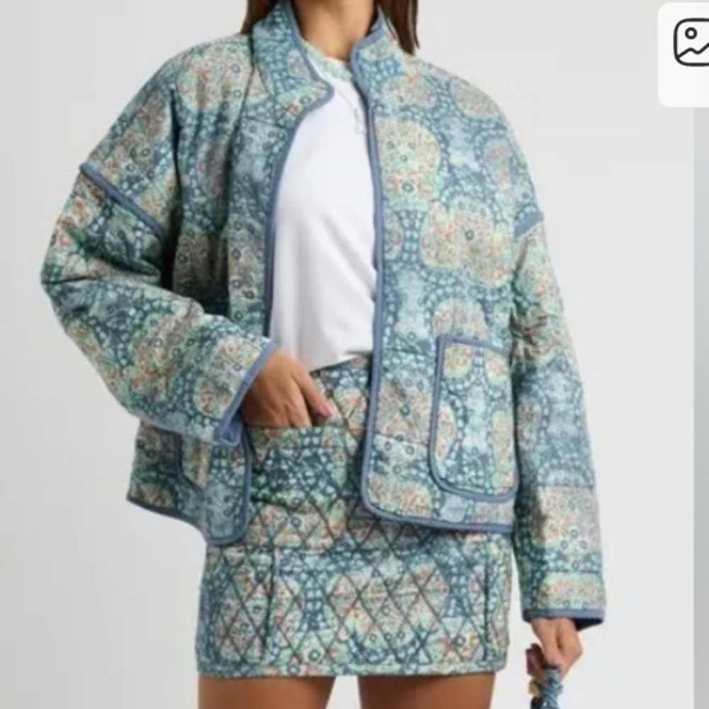 Free People Darla Quilted Mini Skirt. NWOT.